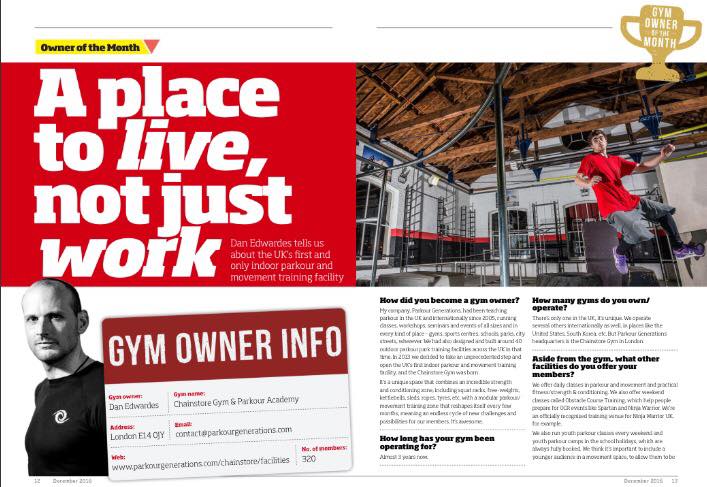 Gym Owner Monthly&nbsp;Feature
